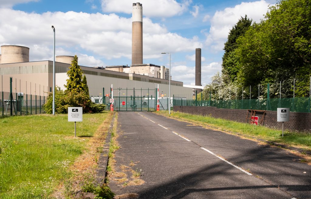 Security,Gates,At,A,Power,Station